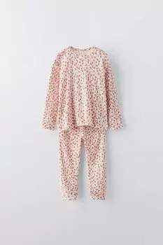 2-6 лет/пижама с цветочным рисунком ZARA, коралловый
