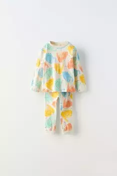 2-6 лет/пижама с фигурами слона ZARA, разноцветный