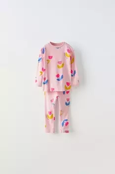 2-6 лет/пижама тюльпан ZARA, розовый