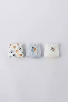2-6 лет/упаковка из трех трусиков bluey ludo studio ZARA, синий