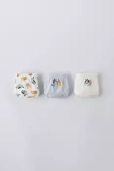2-6 лет/упаковка из трех трусиков bluey ludo studio ZARA, синий