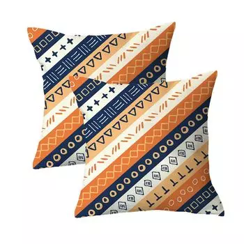 2 декоративные наволочки, геометрический узор, для улицы, для дивана, для офиса, 45 х 45 см CANDeal
