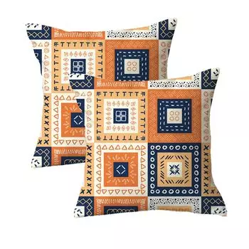 2 декоративные наволочки, геометрический узор, для улицы, для дивана, для офиса, 45 х 45 см CANDeal, коричневый