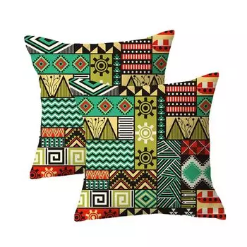 2 декоративные наволочки, геометрический узор, для улицы, для дивана, для офиса, 45 х 45 см CANDeal