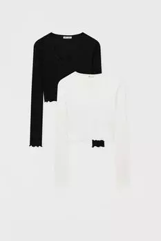 2 футболки в рубчик PULL&amp;BEAR