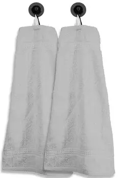 2 гостевых полотенца, комплект гостевых полотенец королевского синего цвета, 30х50 см, хлопковые полотенца, махровая ткань One-Home, серебро