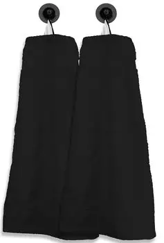 2 гостевых полотенца комплект гостевых полотенец оранжевого цвета 30х50 см хлопчатобумажные полотенца махровые One-Home, черный