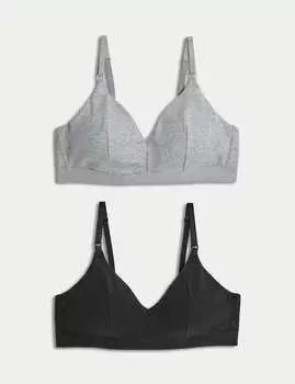 2-х парный бюстгальтер для кормления без косточек AD Marks & Spencer, серый
