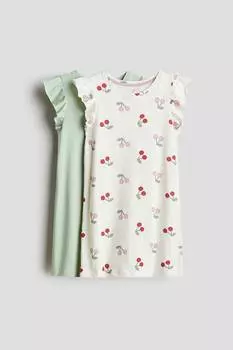 2 хлопковые ночные рубашки H&M, мультиколор