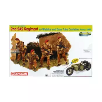 2-й полк SAS с Welbike и контейнером с откидной трубкой - Франция, 1944 г. (премиум-издание), Dragon Models - '39 to '45 Series - United Kingdom (1:35)