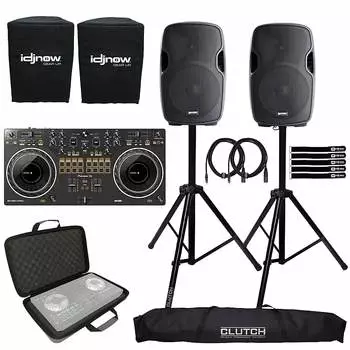 2-канальный DJ-контроллер Pioneer DDJ-REV1 Scratch Style с 12-дюймовыми динамиками PA Pioneer DDJ-REV1 Scratch Style 2-Channel DJ Controller w 12" PA Speakers Pack