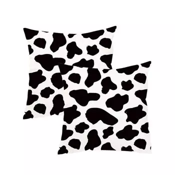 2 комплекта чехлов, красивый леопард, зебра, молочная корова, жираф, узор, животный принт, декоративный чехол для подушки, 45 см x 45 см, чехол для дивана-кровати CANDeal, мультиколор