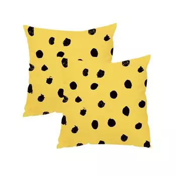 2 комплекта чехлов, красивый леопард, зебра, молочная корова, жираф, узор, животный принт, декоративный чехол для подушки, 45 см x 45 см, чехол для дивана-кровати CANDeal, мультиколор