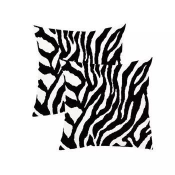 2 комплекта чехлов, красивый леопард, зебра, молочная корова, жираф, узор, животный принт, декоративный чехол для подушки, 45 см x 45 см, чехол для дивана-кровати CANDeal, мультиколор