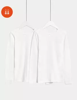 2 комплекта футболок из смесового хлопка (2–14 лет) Marks & Spencer, белый