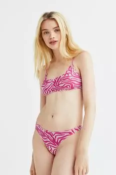 2 комплекта хлопкового бюстгальтера без подкладок H&amp;M, вишня/зеберка
