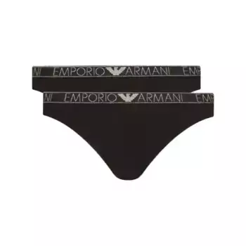 2 комплекта стрингов Emporio Armani, черный