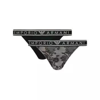 2 комплекта стрингов Emporio Armani, черный