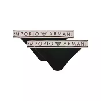 2 комплекта стрингов Emporio Armani, черный