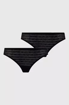 2 комплекта стрингов Emporio Armani Underwear, черный