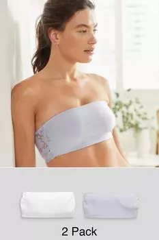 2 кружевных бюстгальтера-бандо Next, синий