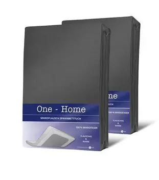 2 натяжные простыни 180-200х200 см, зимняя, пушистая, теплая флисовая простыня антрацитового цвета One-Home