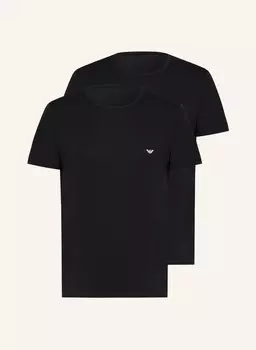 2 пачки футболок Emporio Armani, черный