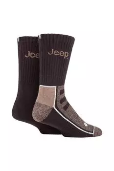 2 пары эксклюзивных носков для ботинок из бамбука Jeep, коричневый