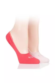 2 пары бамбуковых бесшовных вкладышей для обуви с силиконовыми накладками на пятку ELLE, розовый
