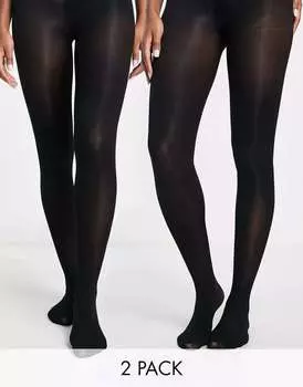 2 пары черных колготок плотностью 40 ден ASOS