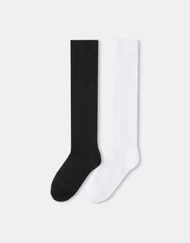 2 пары длинных носков Bershka, черный