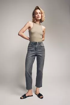 2 пары джинсов прямого покроя из денима The Set, серый