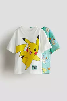 2 пары футболок H&M, зеленый