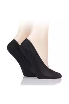 2 пары гладких нейлоновых вкладышей для обуви ELLE, черный