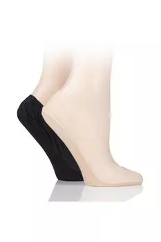 2 пары гладких нейлоновых вкладышей для обуви ELLE, коричневый