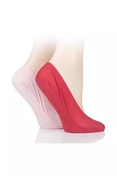 2 пары гладких нейлоновых вкладышей для обуви ELLE, розовый