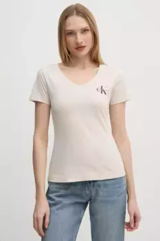 2 пары хлопковых футболок Calvin Klein Jeans, черный