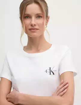 2 пары хлопковых футболок Calvin Klein Jeans, белый