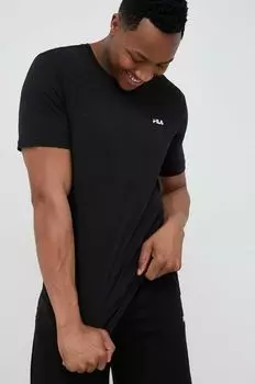 2 пары хлопковых футболок Fila, черный