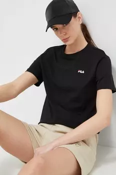 2 пары хлопковых футболок Fila, черный