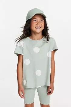 2 пары хлопковых футболок H&M, зеленый