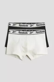 2 пары хлопковых плавок H&M, белый