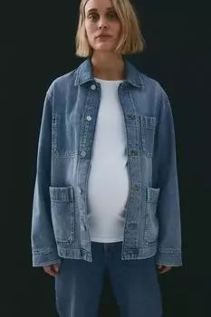 2 пары хлопковых рубашек Mom H&M, белый