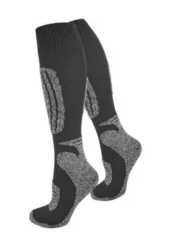 2 пары классических лыжных гольфов normani, цвет Schwarz Grau