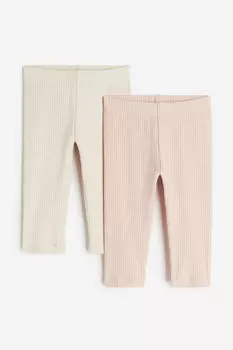 2 пары леггинсов H&M, бежевый