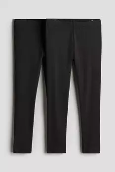 2 пары леггинсов в рубчик H&M, серый