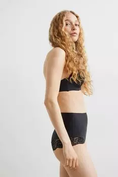 2 пары легких утягивающих трусов H&amp;M, черный