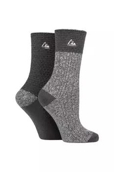 2 пары мягких носков из полиэстера SOCKSHOP Storm Bloc, серый