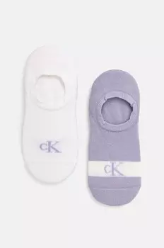 2 пары носков Calvin Klein Jeans, фиолетовый