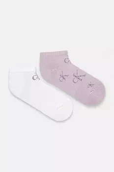 2 пары носков Calvin Klein Jeans, фиолетовый